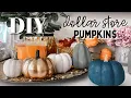 DIY Dollar Store Pumpkins EASY Pumpkin Makeover for FALL Home Decor