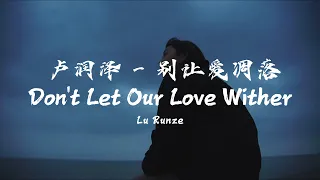Lu Runze Don T Let Our Love Wither 卢润泽 别让爱凋落 动态歌词 English Subs Pinyin 