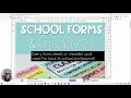 Howt to Use Back to School Forms and Checklists Printables