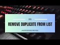 Remove Duplicate From List 2 Ways Java