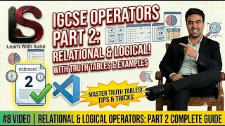 Python Operators part 2 Relational Logical Operators in Python IGCSE Computer Science