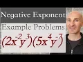 Negative Exponent Example Problems
