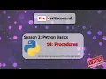 Python Basics Live withcode uk Season 2 Episode 14 Procedures