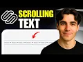 How to Add Scrolling Text to a Squarespace 7 1 Website Tutorial 2026