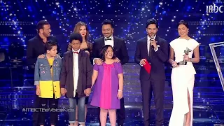 لحظة فوز حمزة لبيض في الموسم الثاني من The Voice Kids 