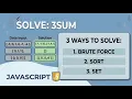 15 3Sum - LeetCode JavaScript