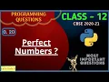 Python Program to check whether entered number is Perfect Number or Not