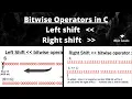 Left shift and Right shift bitwise operator in C Tamil