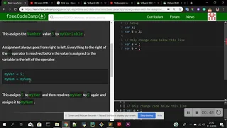 FCC 3 lekcija Basic JavaScript Storing Values with the Assignment Operator na Hrvatskome jeziku