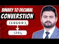 Binary to Decimal Conversion in Hindi Urdu Example Explained
