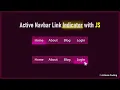 How To Make Active Navbar Link Indicator With JavaScript Active Button with JS JS Tutorial