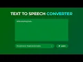 Text to Speech Converter using JavaScript 30 JavaScript Projects in 30 Days Day 2