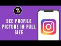 How To See Instagram Profile Picture in Full Size