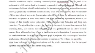 A Data and Task Co scheduling Algorithm for Scientific Cloud Workflows