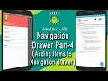 Android AIDE NavigationDrawer tutorial Part-4