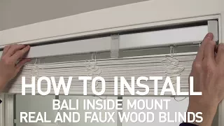 How to Install Bali Real Wood and Faux Wood Blinds - Inside Mount