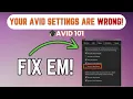 Must Know Avid Settings Every Editor Needs