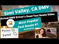 ACTUAL TEST ROUTE Simi Valley Ca DMV Driver s Exam Route - Behind The Wheel Driving License