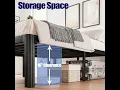 Hunlostten 18in Full Size Bed Frame No Box Spring Needed