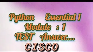 Python essential 1 module 1 answer