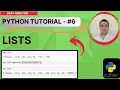 PYTHON LESSON - LISTS IN PYTHON PART 1 append extend del functions