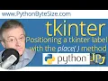 Positioning a tkinter label with the place method