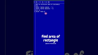 QBASIC PROGRAM Class 6 7 8 PROGRAM 1