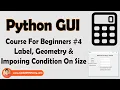 Label Geometry Maxsize Minsize Python Tkinter GUI Tutorial In Hindi