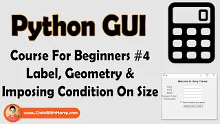 Label Geometry Maxsize Minsize Python Tkinter GUI Tutorial In Hindi