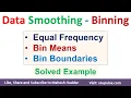 Data Smoothing Methods Equal Frequency Bin Bin Mean Bin Boundary Data Mining by Mahesh Huddar