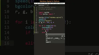 Mesmerizing Rainbow Spiral Drawing with Python Step-by-Step Tutorial