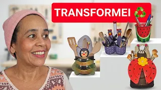 4 Idéias c/ Garrafas Que Vão Te Supreender. Faça Você Mesmo artesantos da reciclagem