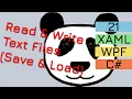 21 Read and Write Text Files Save and Load WPF C Game Pet