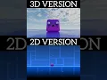 3D Version VS 2D Version in Geometry Dash! #geometrydash #gd #dimagd2
