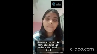 Student Review Full Stack Training Course Flikt Technology Web Solution
