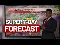 Super 7-Day Forecast High temperatures chance for scattered showers continue