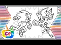 Sonic vs Shadow Coloring Pages Sonic 3 Predictions How to draw Sonic vs Shadow