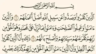 تلاوة نديه للقارئ  طارق محمد   سورة محمد دندنها