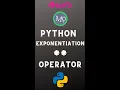 Python Exponentiation Operator In Telugu In