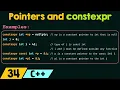 Pointers and constexpr in C