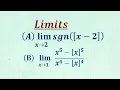 Two Important conceptual Limits related to signum function and greatest Integer Function
