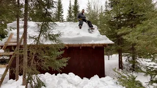 Spring Blizzard Buries the Off Grid Cabin