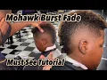 FRESHEST MOHAWK BURST FADE BARBER TUTORIAL SOUTH OF FRANCE MOHAWK BLURRY BURST FADE HAIRCUT