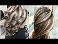 Hermosos tonos de rayitos en el cabello