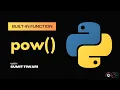 pow function in python python built-in functions Python Live Session
