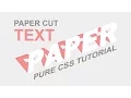 CSS Paper Cut Text Effect - Pure Css Tutorial