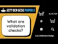 Validation Checks 3 1 OCR GCSE Computer Science J277