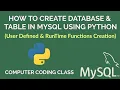 Python MYSQL Tutorial for Beginners Python MySQL MYSQL Python Python MYSQL Connectivity