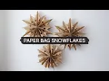 Day 5 DIY Paper Bag Snowflakes