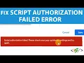 How to Fix Script Authorization Failed on Apps Script in Google Sheets